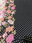 Polka Dot and Floral Chiffon Fabric - 1