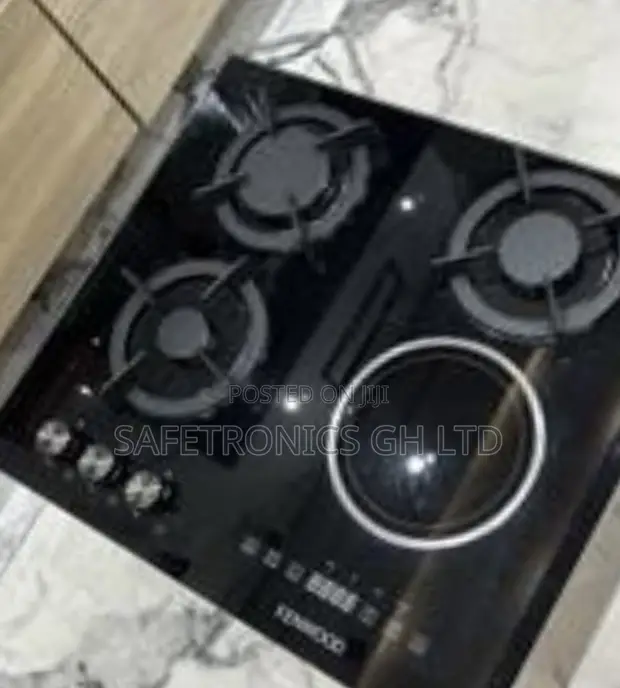 Kenwood 60cm 3 Gas + 1 Electric Hob - Black - 1