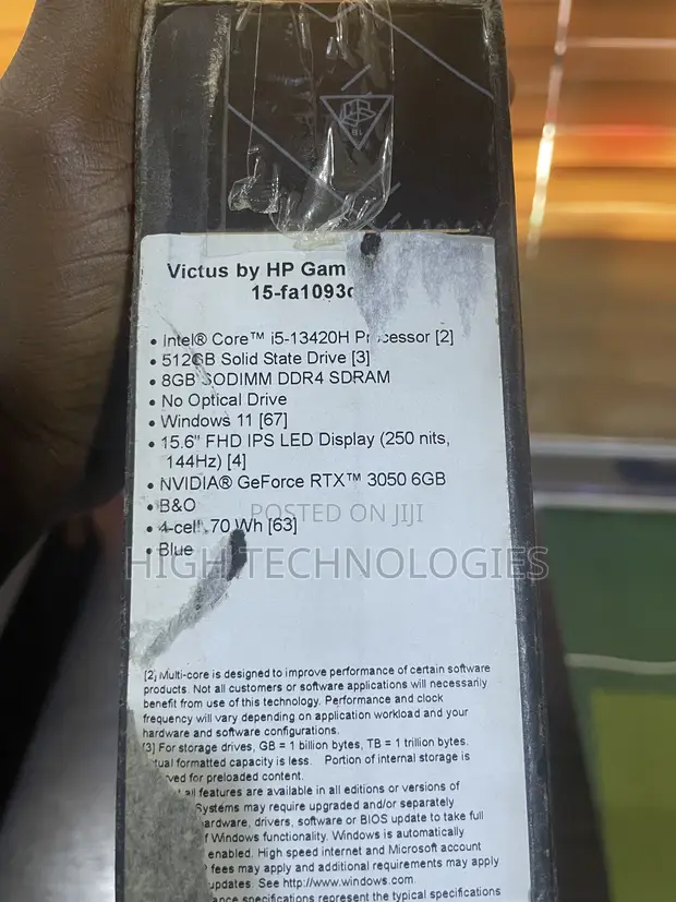 New HP Victus 15 Laptop: Intel Core i5, 8GB RAM, 512GB SSD, RTX 3050 - 1