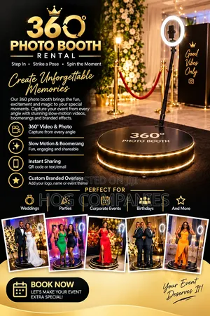 360 Photo Booth Rental for Events in Accra