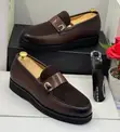 Berluti Brown Mixed-Texture Leather & Suede Loafers - 3
