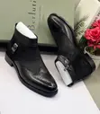 Berluti Black Leather & Suede Men's Dress Boots - 3