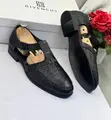 Givenchy Black Embossed Leather Monk-Strap Shoe-Sandals - 1