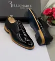 Billionaire Men's Formal Dress Shoes - Black Leather Oxfords - 1