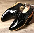 Billionaire Men's Formal Dress Shoes - Black Leather Oxfords - 2