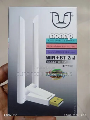 Nonap W168 600Mbps Dual Band WiFi & Bluetooth USB Adapter