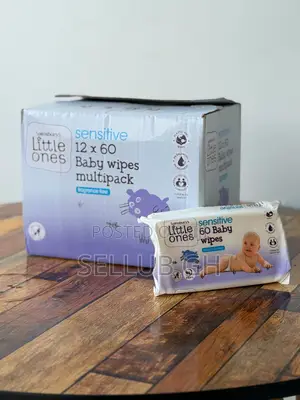 Little Ones Sensitive Baby Wipes - Fragrance Free (60 Pack)