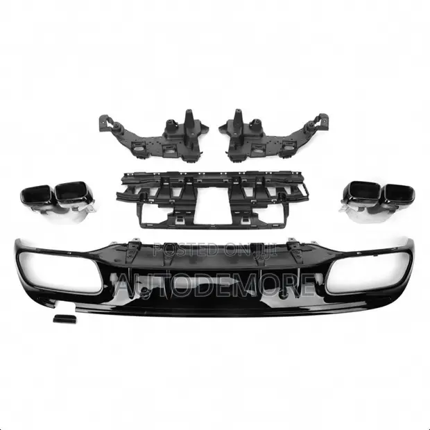 Mercedes-Benz C300 Rear Bumper Diffuser with LED - 1