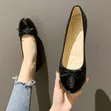 Cinak Ladies Black Leather Flat Shoes - Size 42 - 1