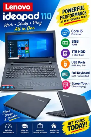 Lenovo IdeaPad 110 Laptop - 8GB RAM, 1TB HDD