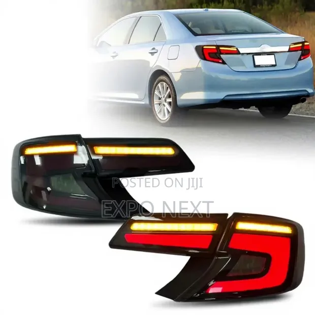 Toyota Camry 2012-2014 LED Black Tail Lights Set - 1