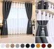 Classy Curtains with Transparent Voile for Living Room/Bedroom - 1