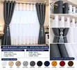 Classy Curtains with Transparent Voile for Living Room/Bedroom - 2