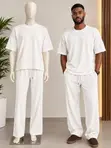Men's 2-Piece Casual Lounge Set - Light Blue - 1