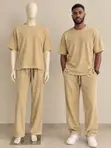 Men's 2-Piece Casual Lounge Set - Light Blue - 3