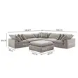 Sereen 6-Piece Fabric Modular Sectional - Taupe - 1