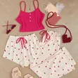 3 PCs Women's Luxury Lounge Wear/Pajamas Set - 3