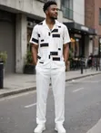 Men's 2-Piece Casual Set - Polo & Trousers - 2