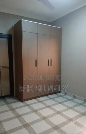 Wardrobe, Laminated Board, Brown & Off-White