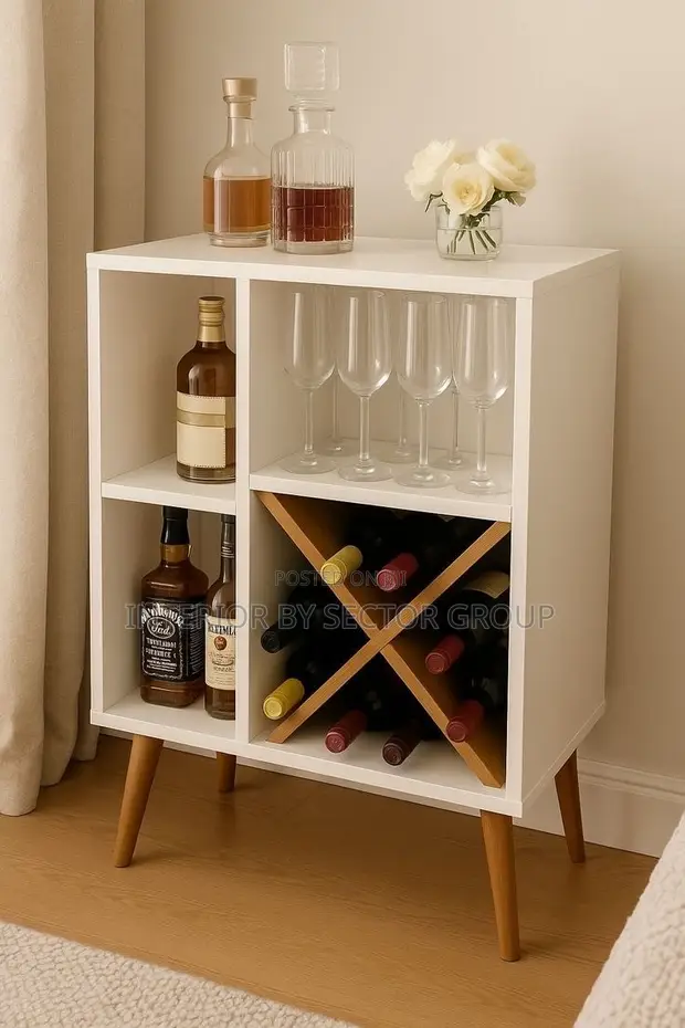 Standing Wine Cabinet - Laminate Finish - 1
