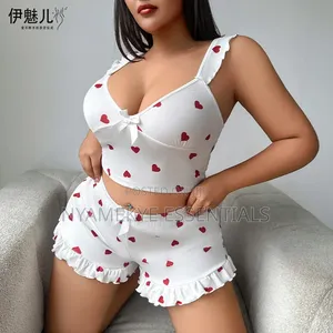 Cherry 2-Piece Lounge Set - Top & Shorts