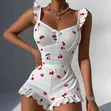 Cherry 2-Piece Lounge Set - Top & Shorts - 2