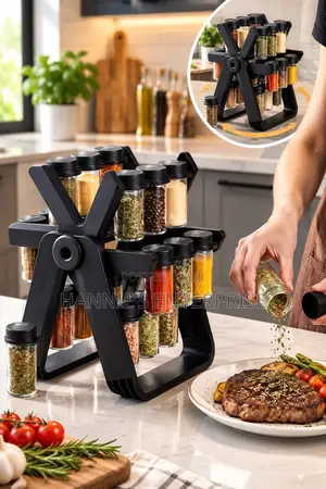 18-Jar Rotating Ferris Wheel Spice Rack Organizer