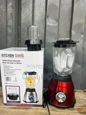 Kitchen Genie 500W Glass Blender with Spice Grinder