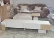 Luxury Coffee Table & TV Stand Set - White/Natural Wood - 2
