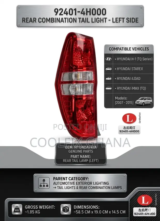 Hyundai TQ Platform Rear Combination Tail Light - Left & Right - 1