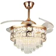 Luxury Crystal Ceiling Fan Light with Remote Control - 2