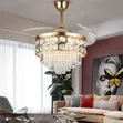 Luxury Crystal Ceiling Fan Light with Remote Control - 3