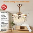 Luxury Crystal Ceiling Fan Light with Remote Control - 4
