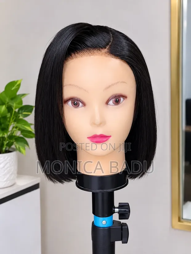 Short Straight Black Wig - Ready to Wear - 1