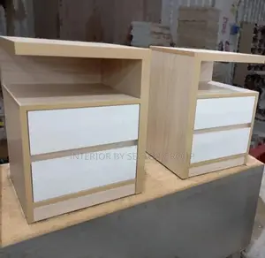 Bedside Tables with Drawers - Laminated Wood