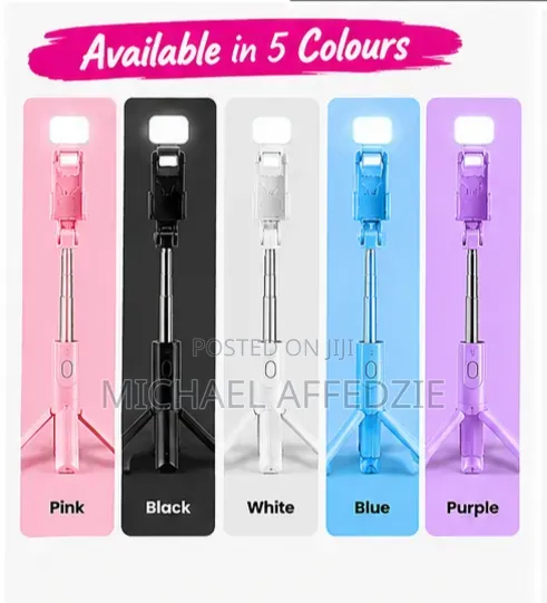 SnapLife R15 Selfie Stick Tripod with LED Fill Light - 1