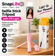 SnapLife R15 Selfie Stick Tripod with LED Fill Light - 3