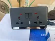 13A Black Double Socket with USB & Type-C - 1