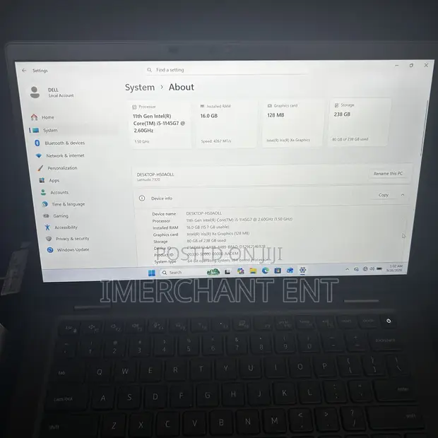 Dell Latitude 7320 Laptop - 16GB RAM, 256GB SSD, Core i5 - 1