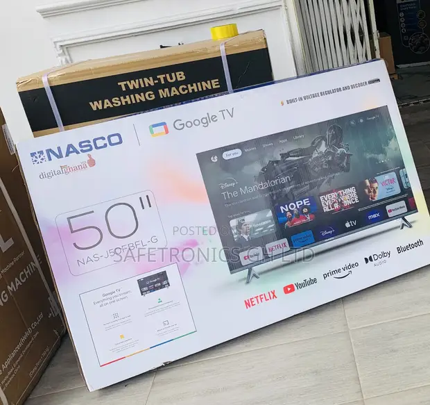 Nasco 50 Inch Smart UHD Android Frameless LED TV - 1