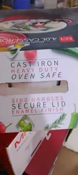 Brand New Oven Safe Cast Iron Pot with Enamel Coating - 4
