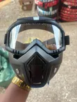 Detachable Motor/Tricycle Goggles - Full Face Shield with Anti-Fog - 1