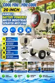 20-Inch Industrial Water Mist Fan - Rechargeable - 3