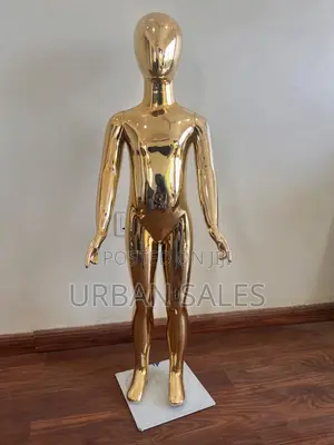 Brand New Kids Full Body Mannequin - Gold Chrome