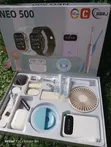 12-in-1 NEO 500 Smart Watch Combo Set - Silver - 1
