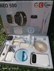 12-in-1 NEO 500 Smart Watch Combo Set - Silver - 2