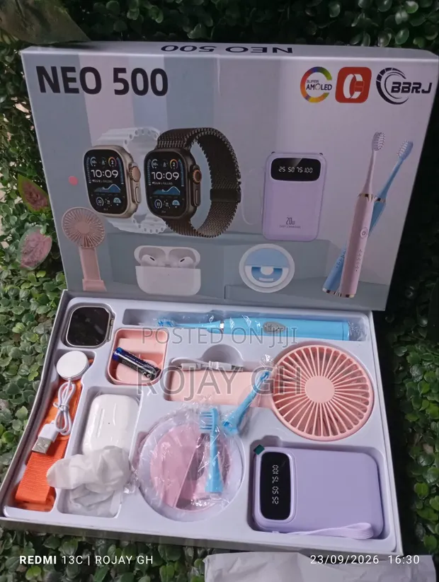 12-in-1 NEO 500 Smart Watch Combo Set - Pink - 1
