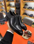 La Men's Black Cap-Toe Derby Shoes - Brand New - 1
