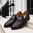 Hermes Paris Loafers - Black with Silver H Buckle - 1