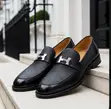 Hermes Paris Loafers - Black with Silver H Buckle - 4